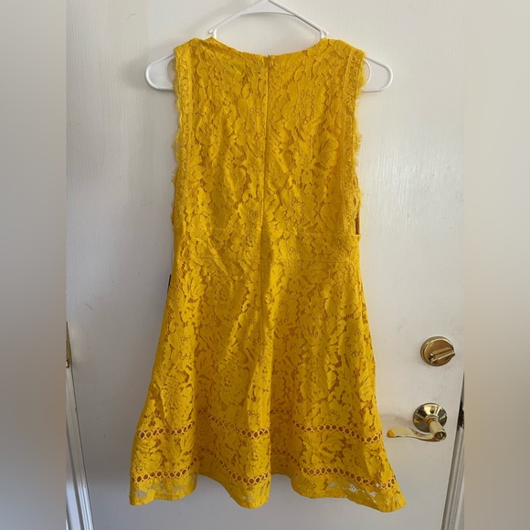 Lulus Yellow Floral Crochet Sundress - Picture 2 of 3